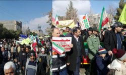 حضور گسترده مردم و مسئولین در راهپیمایی یوم الله ۲۲ بهمن شهر قدمگاه رضوی