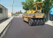 اجرای آسفالت در خیابان جانباز ۷