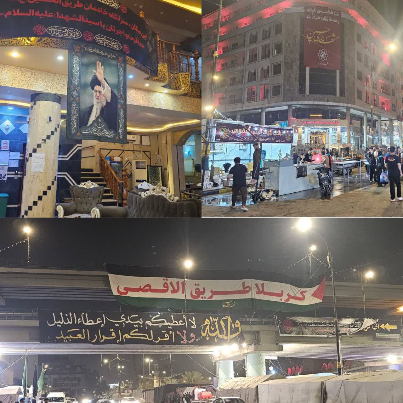 فضاآرایی فرهنگی و مقاومتی کاروان خدّام‌الحسین شهرداری مشهد در نجف