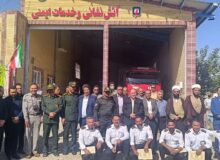 به مناسبت روز آتش نشان انجام شد،تجلیل از آتشنشانان فیروزه ای به مناسبت هفتم مهر ماه