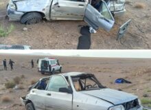خودرو سواری پراید در محور خواف_قائن یک فوتی و دو مصدوم برجای