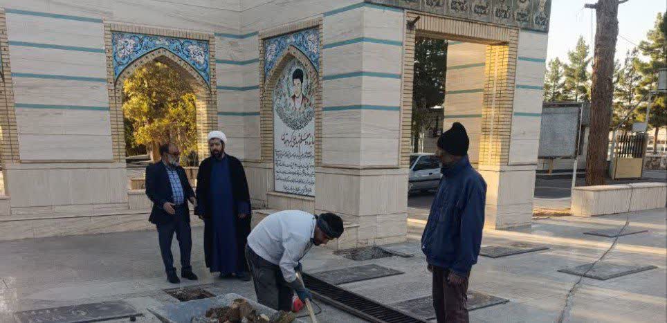 بازدید امام جمعه تربت‌جام از روند بازسازی گلزار شهداء