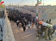 تشییع شهید گمنام در شهرستان خواف، حال و هوای خواف را آکنده از عطر ایثار کرد