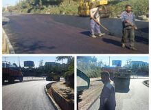 آسفالت کنارگذر بولوار ۷۶ متری امام رضا(ع) در نیشابور