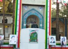 برگزاری مراسم غبارروبی مزار شهدا به مناسبت هفته بسیج در نیشابور