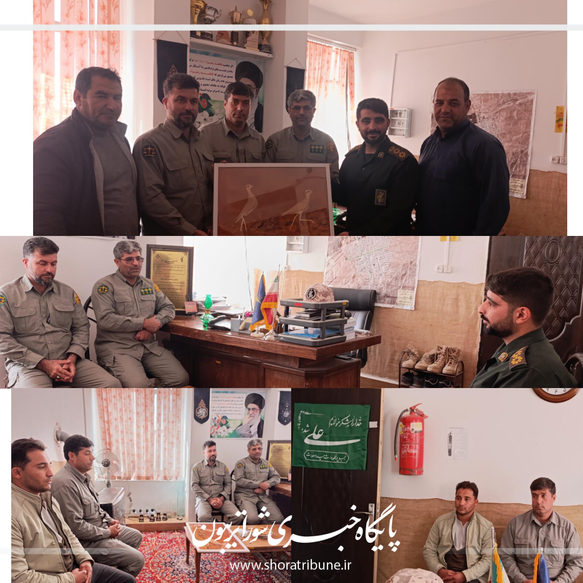 دیدارپرسنل محیط زیست خواف با فرماندهی حوزه ثارالله سلامی