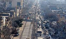 مسدود شدن موقت بلوار حر مشهد به دلیل فرونشست زمین